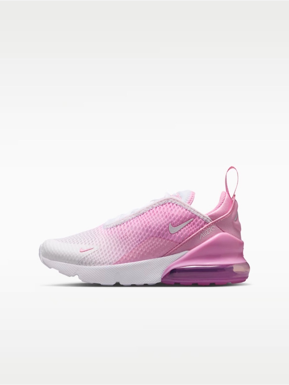 Nike Kids Air Max 270 Slip-On Sneakers in Pink and White
